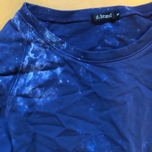 Marble Blue Scoop Neck  Sweathshirt - Picture 2 of 2